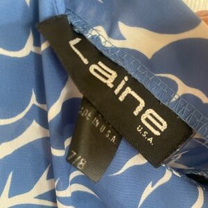 Laine Blue and White Patterned Garment